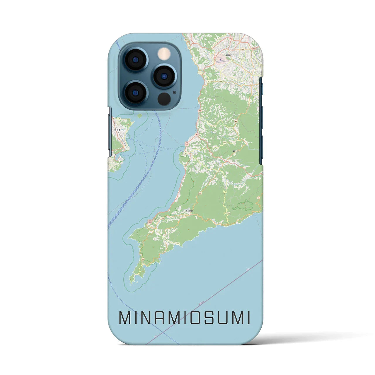 【南大隅(鹿児島県)】地図柄iPhoneケース(バックカバータイプ)