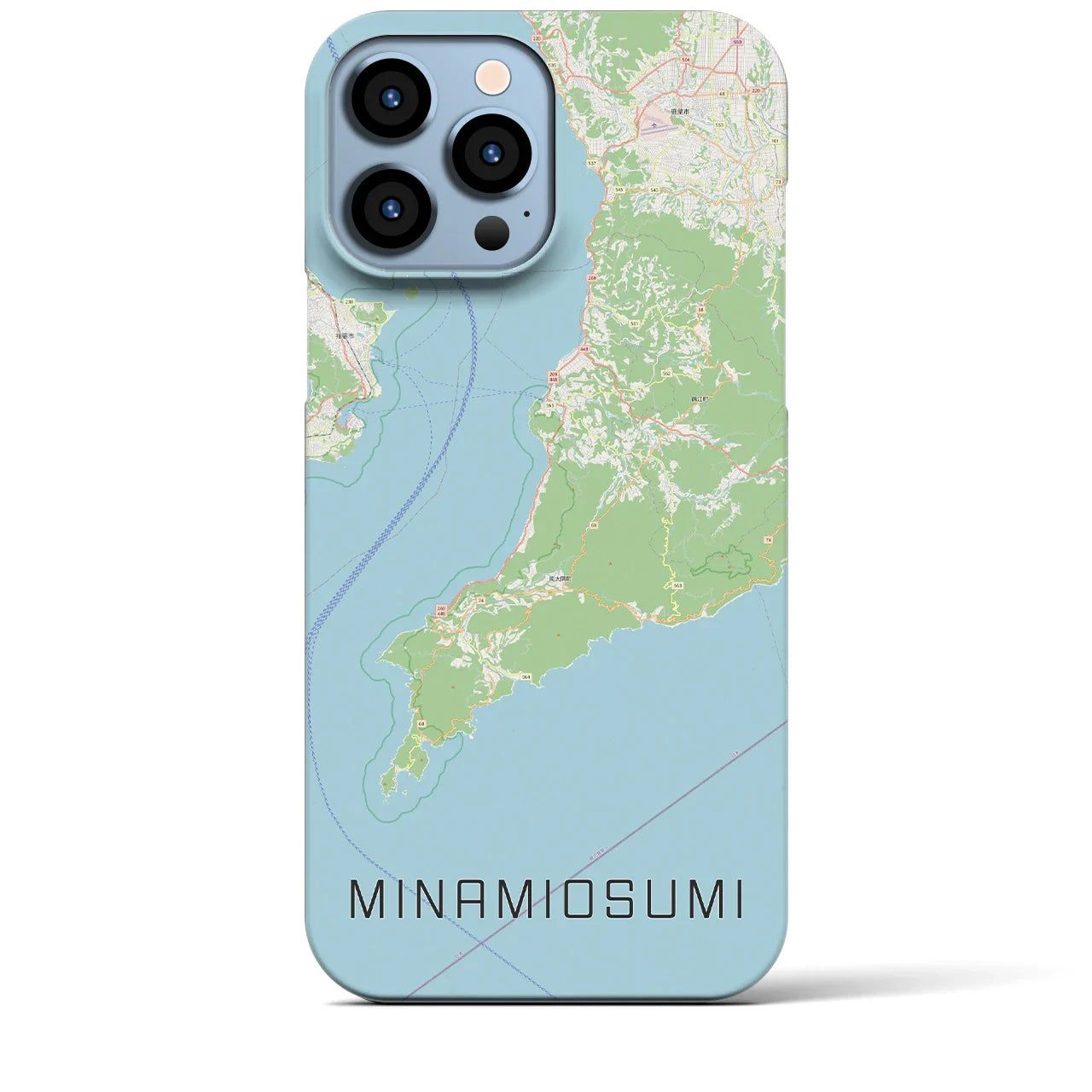 【南大隅(鹿児島県)】地図柄iPhoneケース(バックカバータイプ)