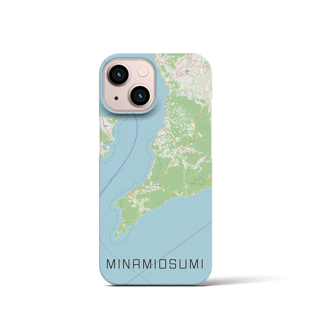 【南大隅(鹿児島県)】地図柄iPhoneケース(バックカバータイプ)