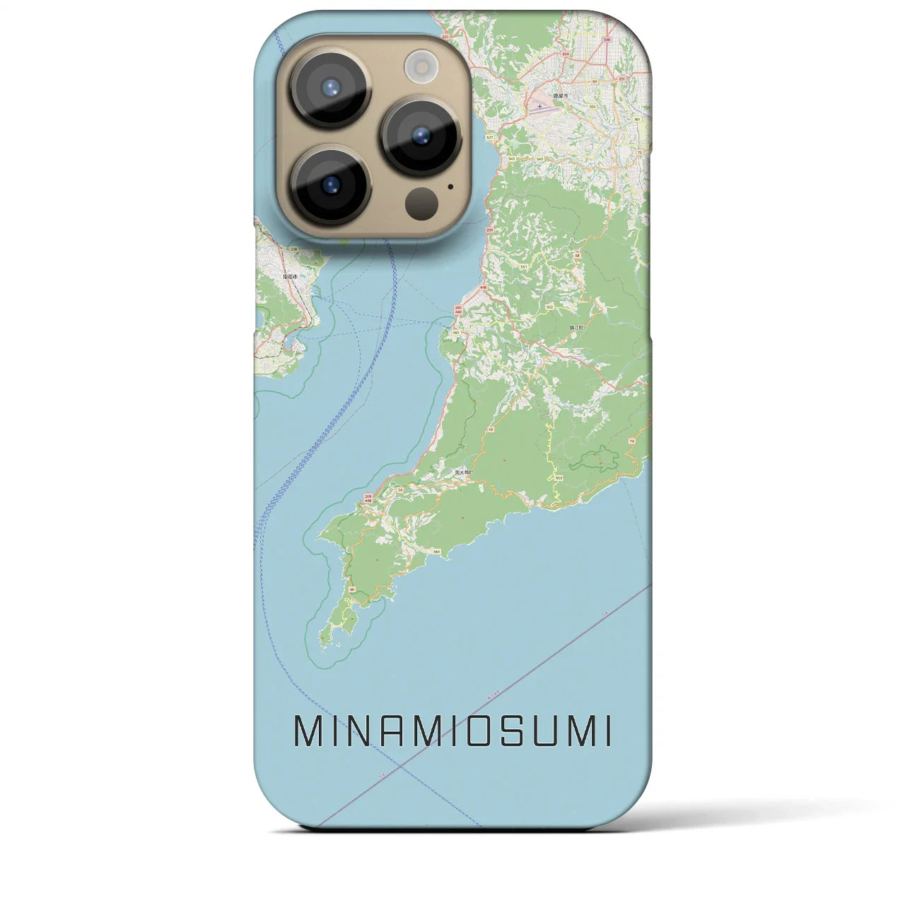 【南大隅(鹿児島県)】地図柄iPhoneケース(バックカバータイプ)