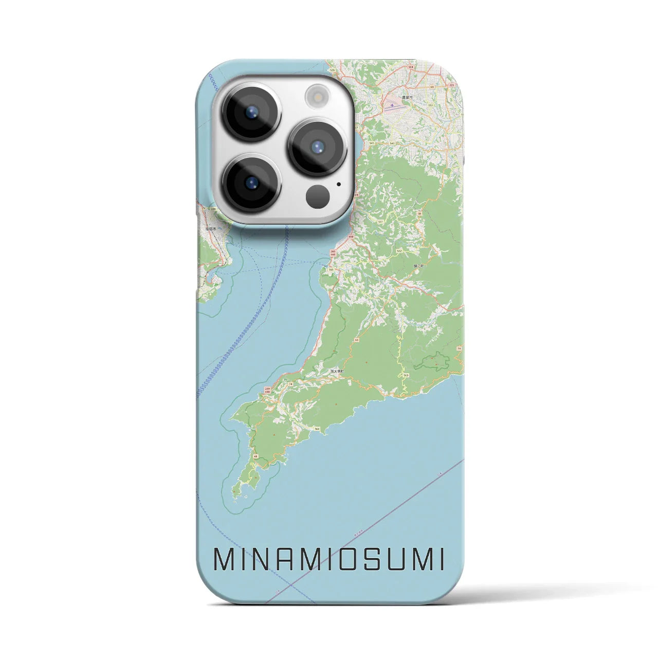 【南大隅(鹿児島県)】地図柄iPhoneケース(バックカバータイプ)