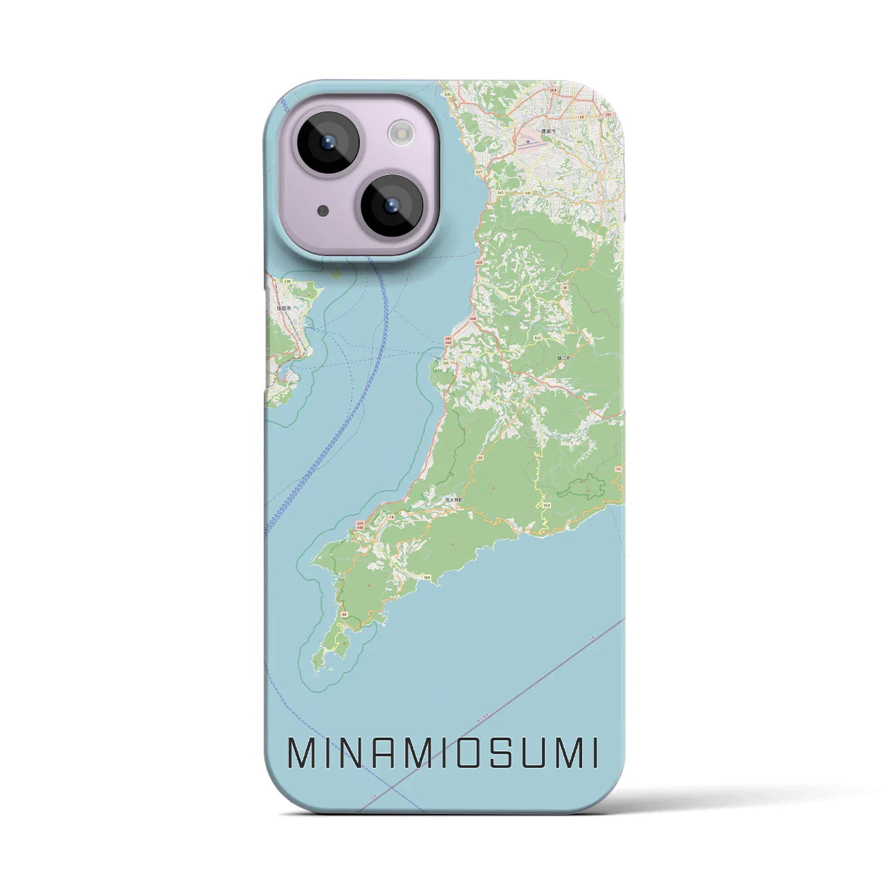 【南大隅(鹿児島県)】地図柄iPhoneケース(バックカバータイプ)