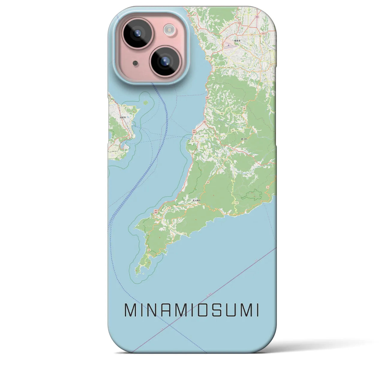 【南大隅(鹿児島県)】地図柄iPhoneケース(バックカバータイプ)
