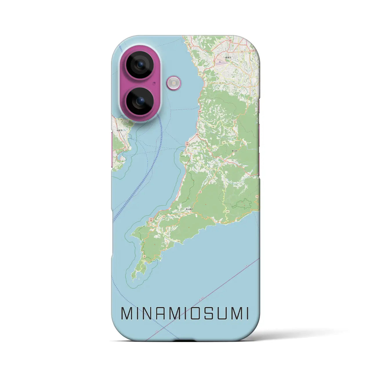 【南大隅(鹿児島県)】地図柄iPhoneケース(バックカバータイプ)