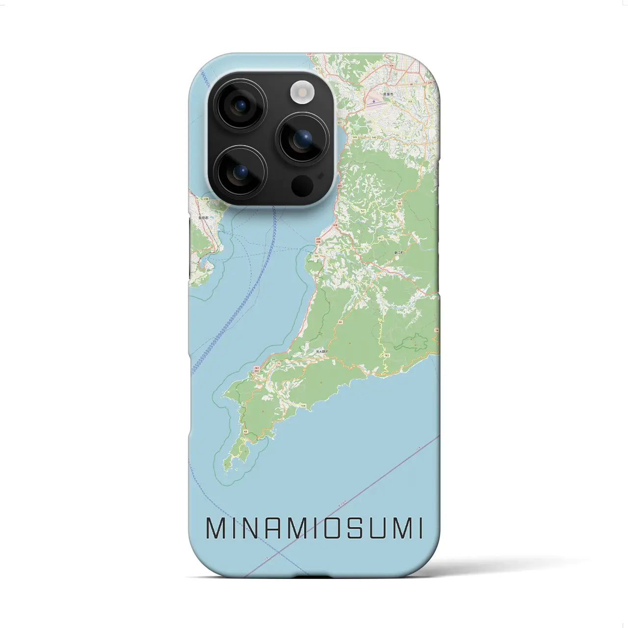 【南大隅(鹿児島県)】地図柄iPhoneケース(バックカバータイプ)
