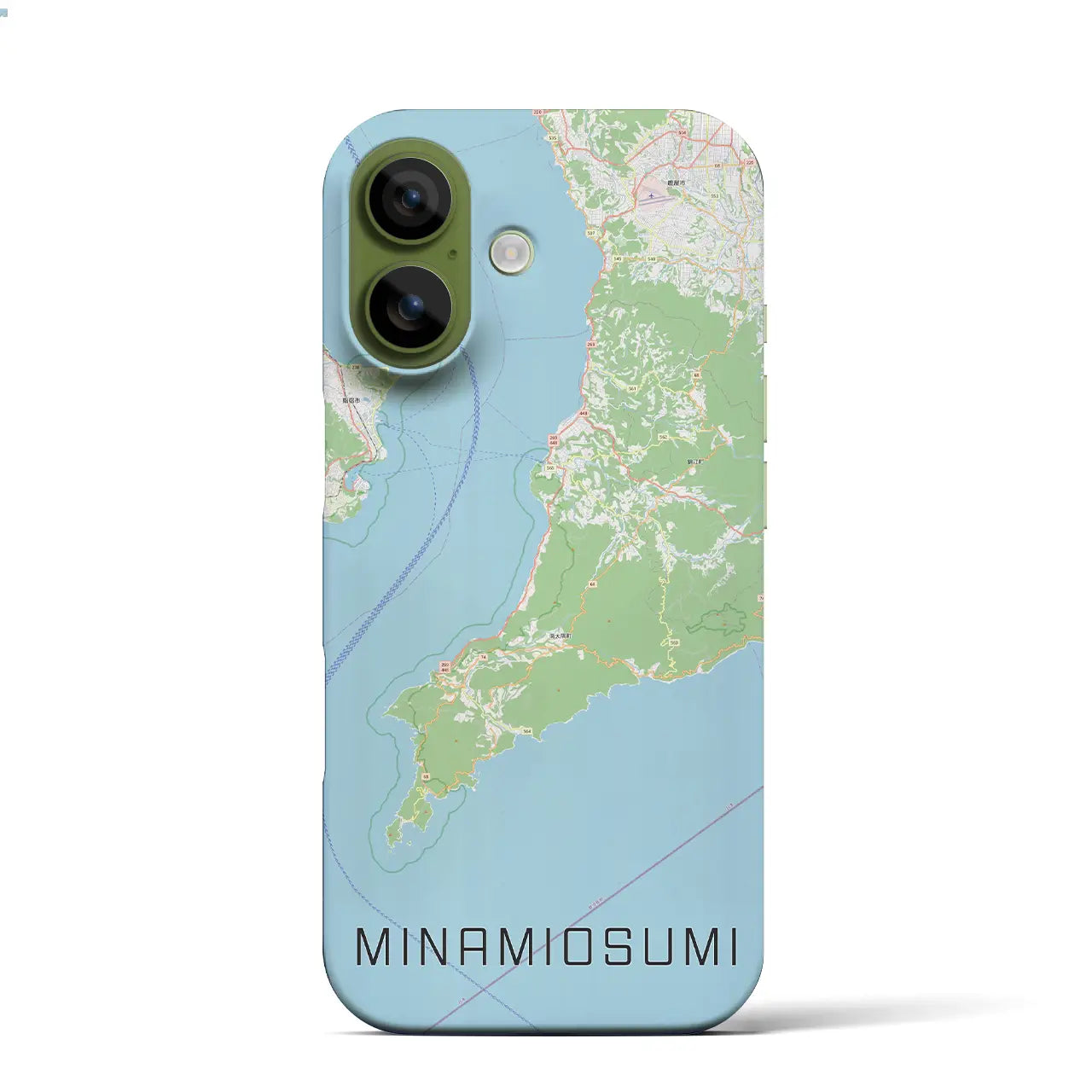 【南大隅(鹿児島県)】地図柄iPhoneケース(バックカバータイプ)ナチュラル・iPhone 17 Pro Max 用