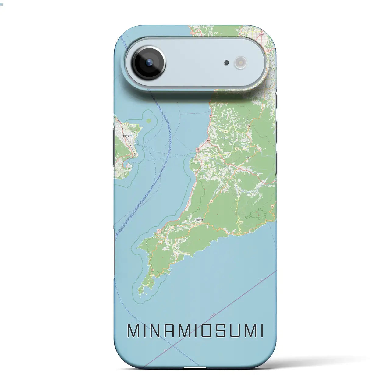 【南大隅(鹿児島県)】地図柄iPhoneケース(バックカバータイプ)