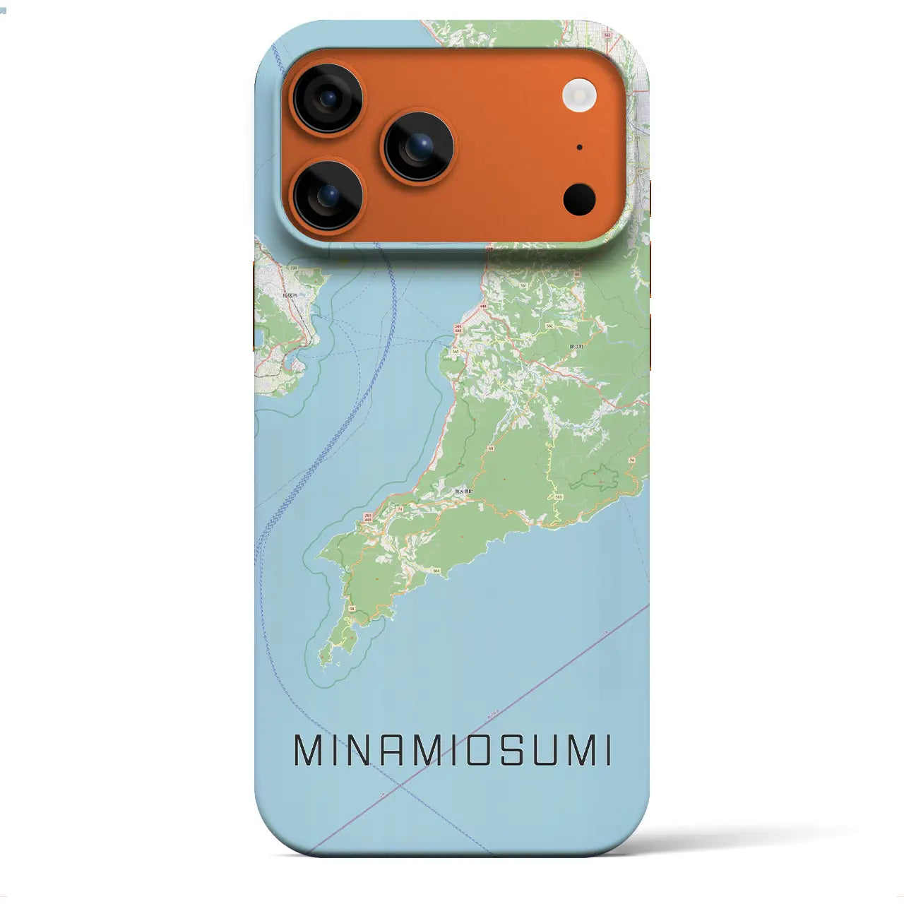 【南大隅(鹿児島県)】地図柄iPhoneケース(バックカバータイプ)