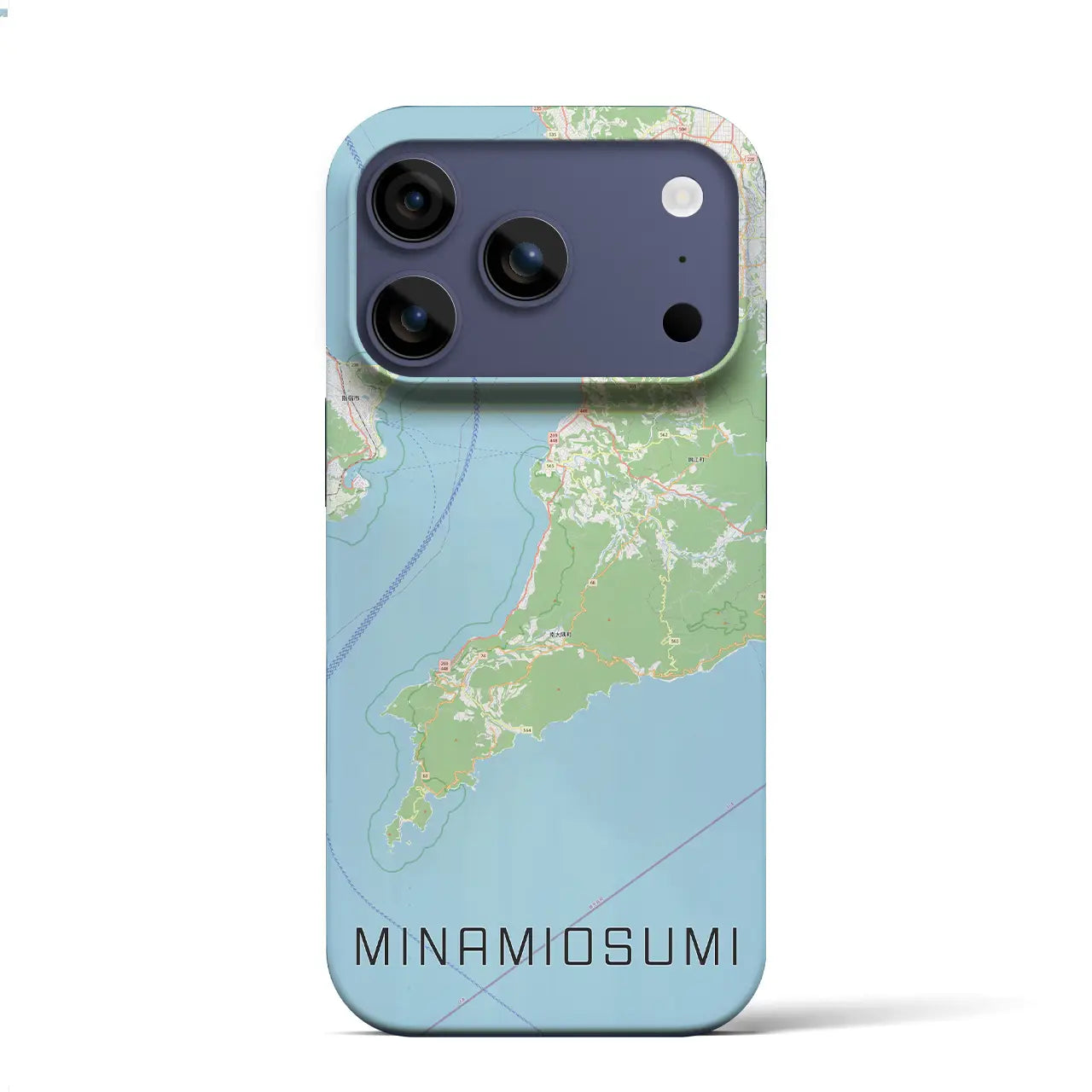 【南大隅(鹿児島県)】地図柄iPhoneケース(バックカバータイプ)