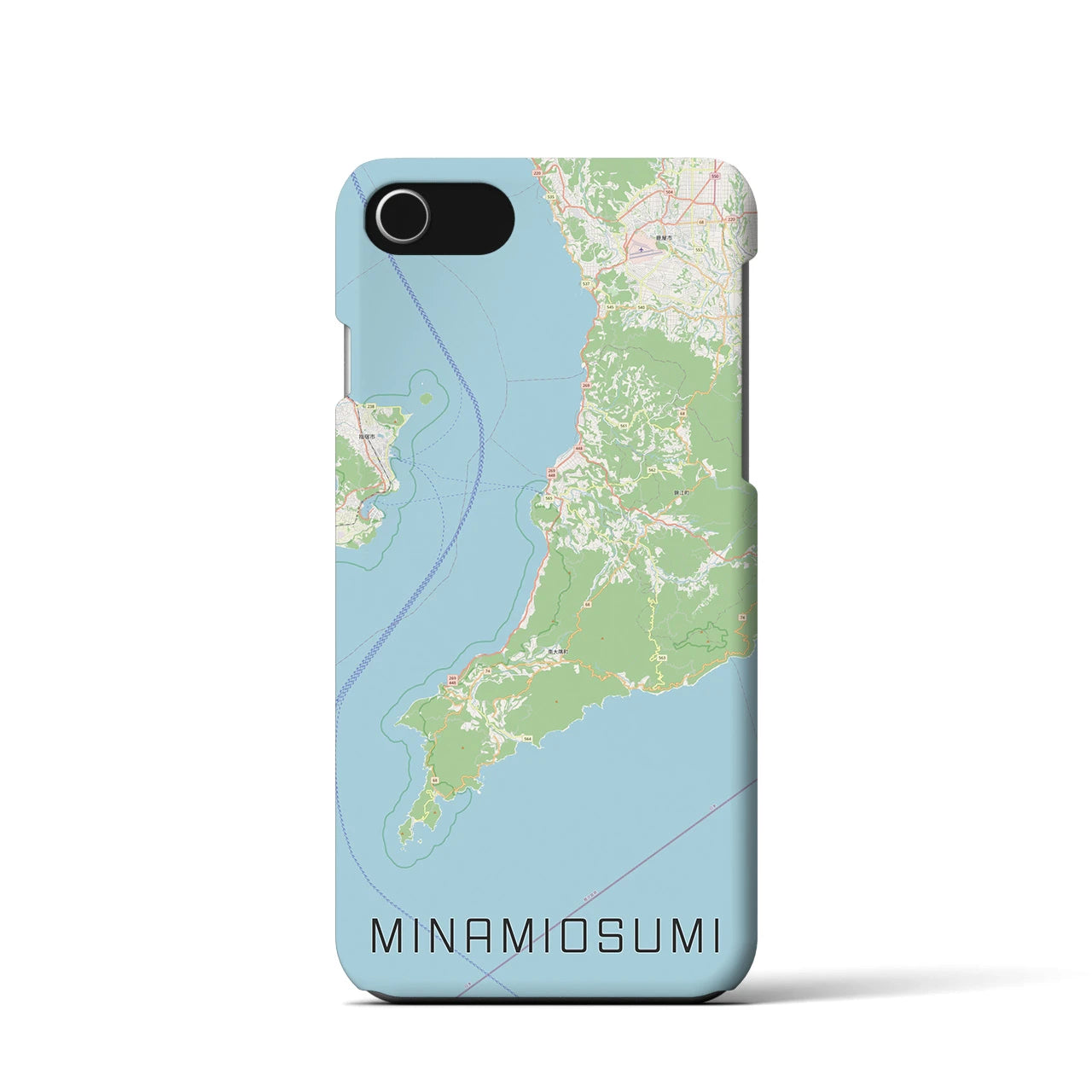 【南大隅(鹿児島県)】地図柄iPhoneケース(バックカバータイプ)
