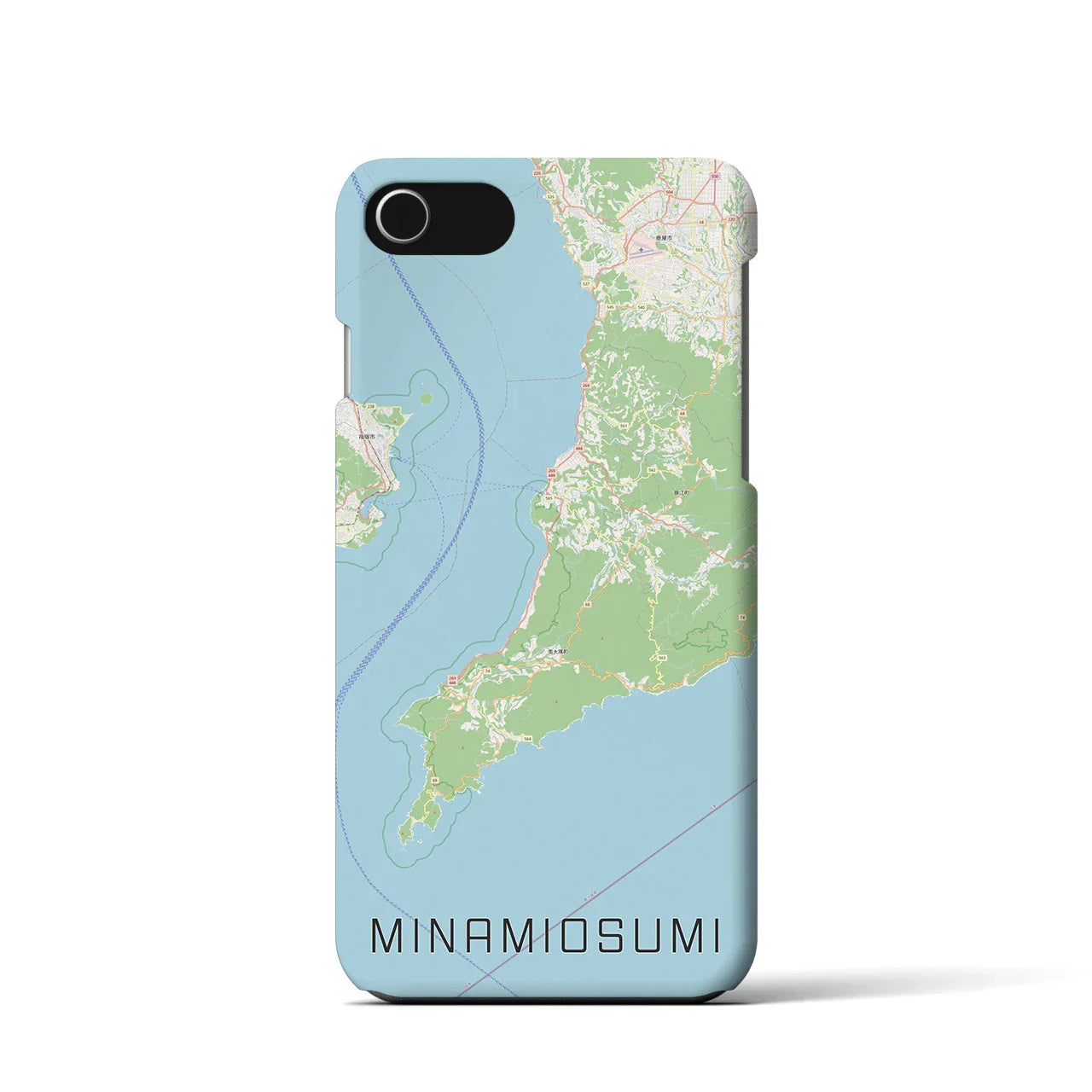 【南大隅(鹿児島県)】地図柄iPhoneケース(バックカバータイプ)