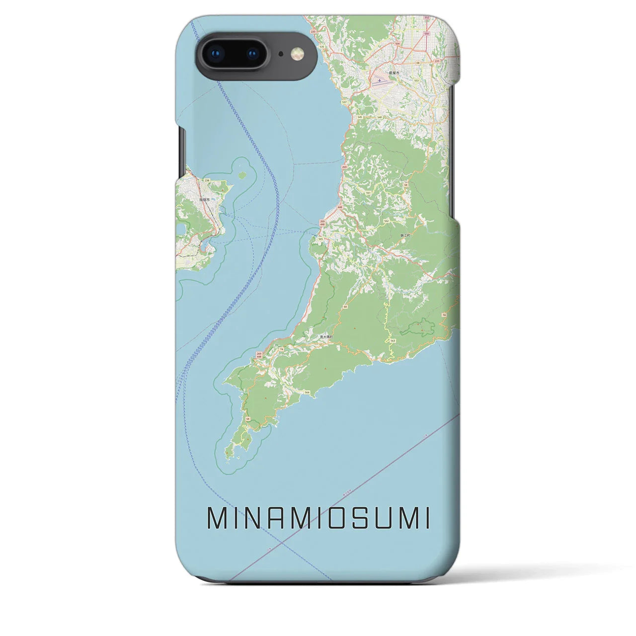 【南大隅(鹿児島県)】地図柄iPhoneケース(バックカバータイプ)