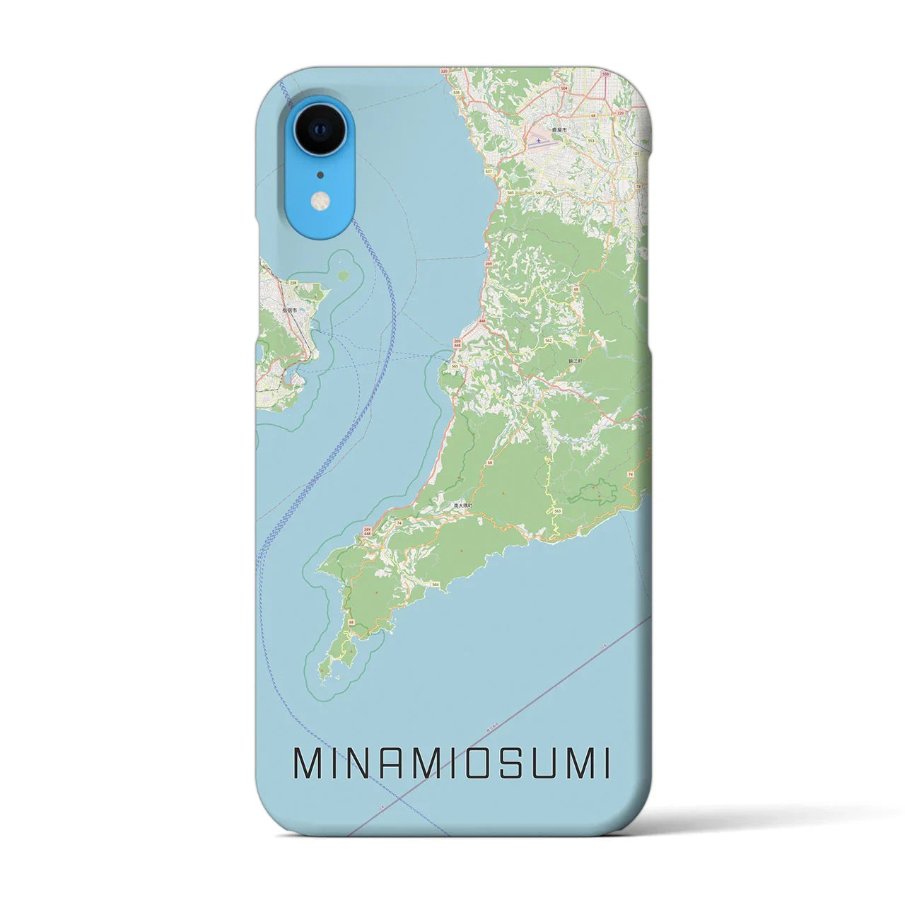 【南大隅(鹿児島県)】地図柄iPhoneケース(バックカバータイプ)