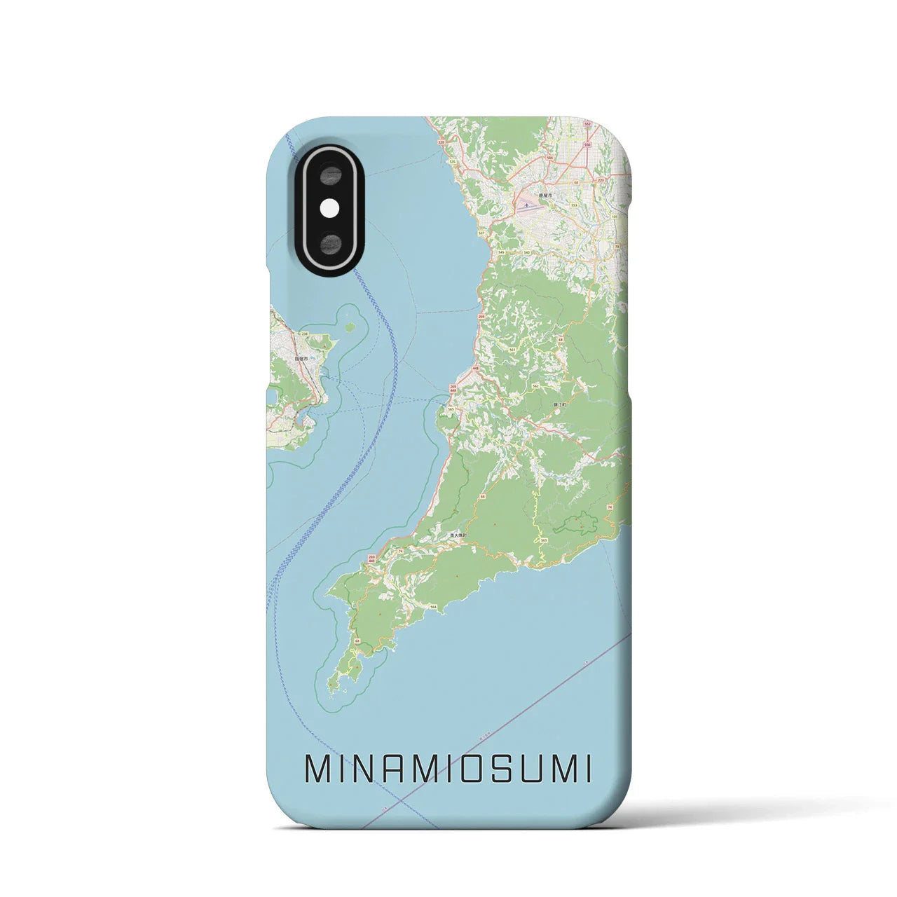 【南大隅(鹿児島県)】地図柄iPhoneケース(バックカバータイプ)