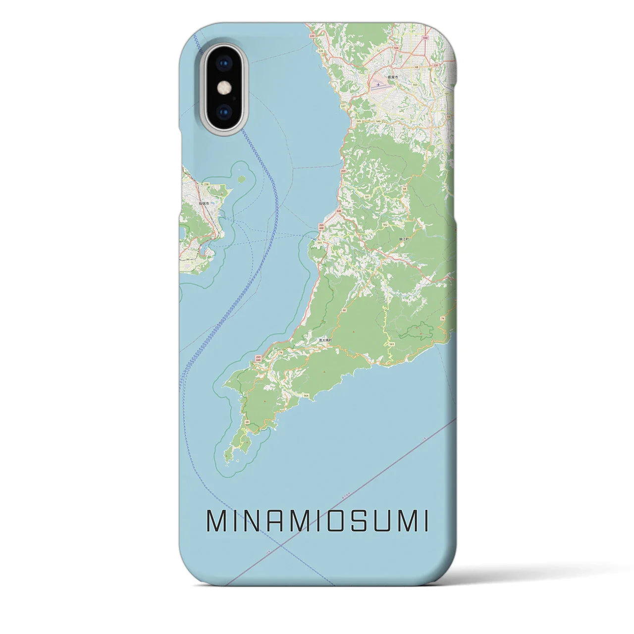 【南大隅(鹿児島県)】地図柄iPhoneケース(バックカバータイプ)
