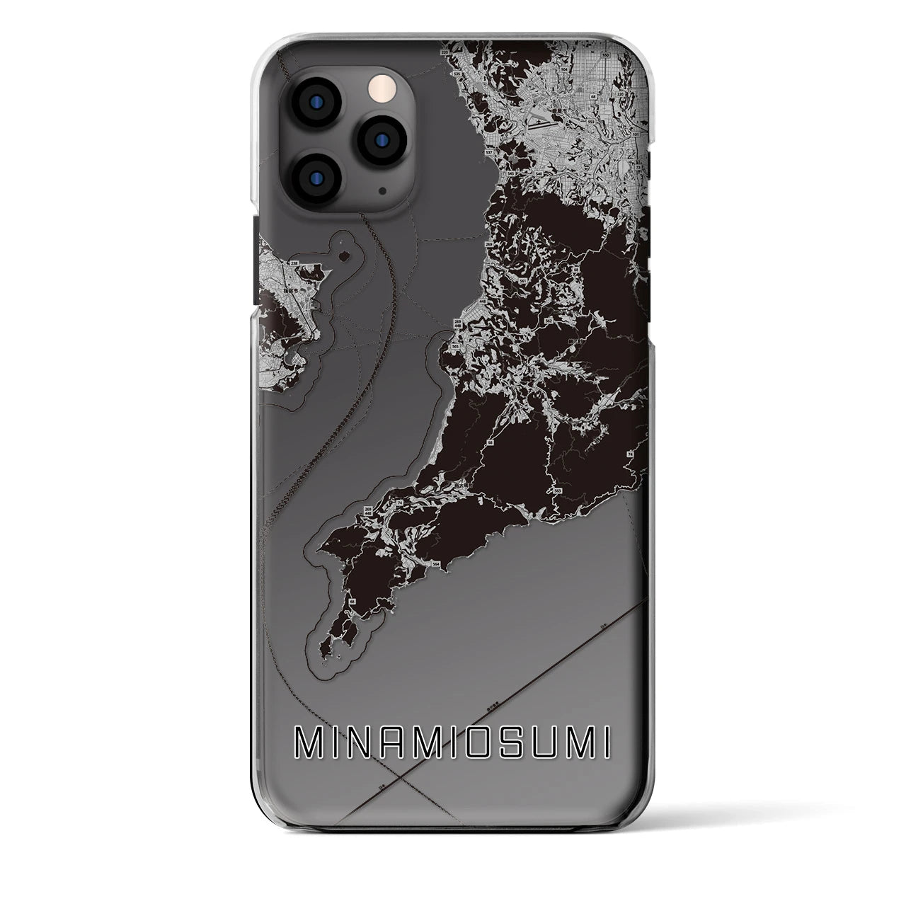 【南大隅(鹿児島県)】地図柄iPhoneケース(クリアタイプ)