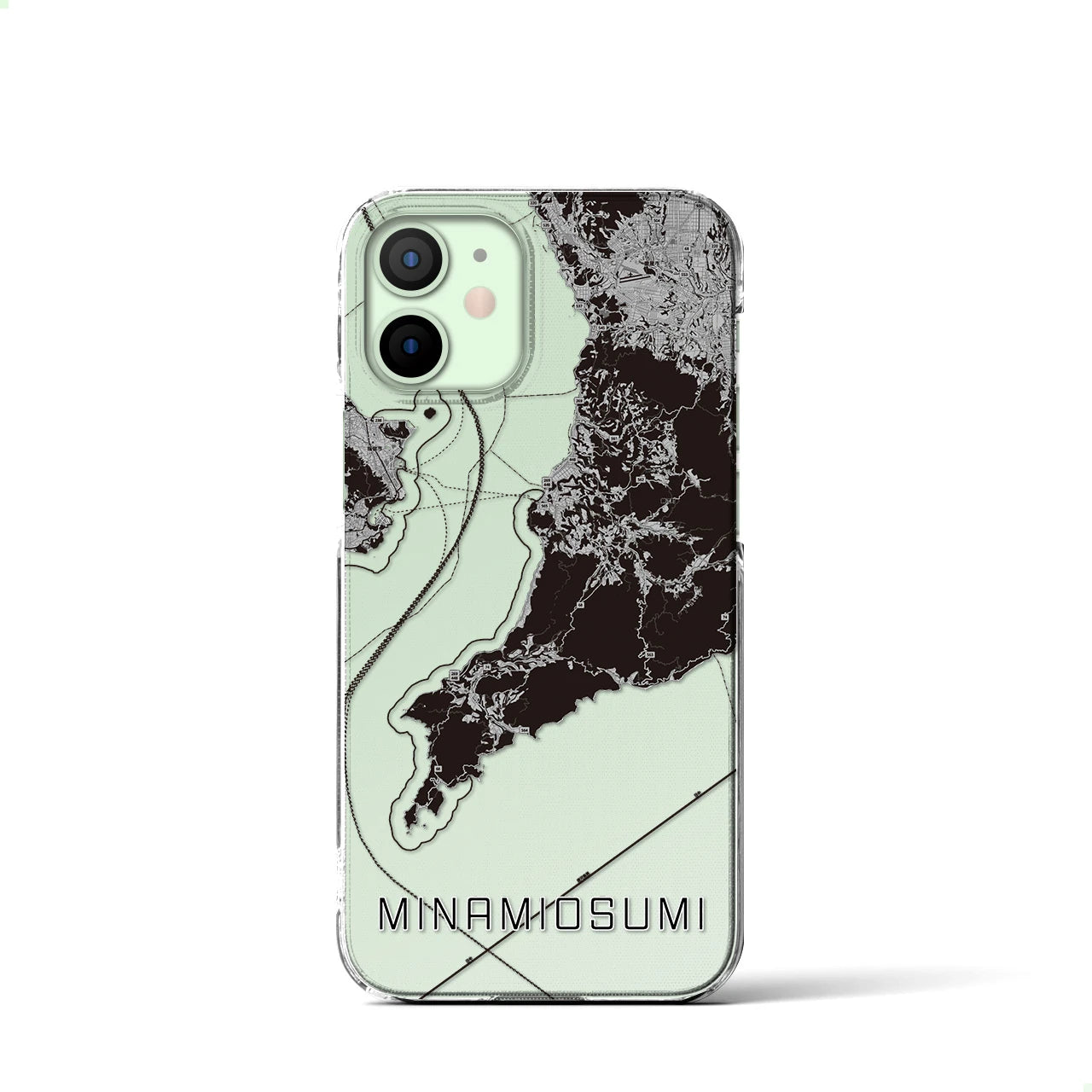 【南大隅(鹿児島県)】地図柄iPhoneケース(クリアタイプ)