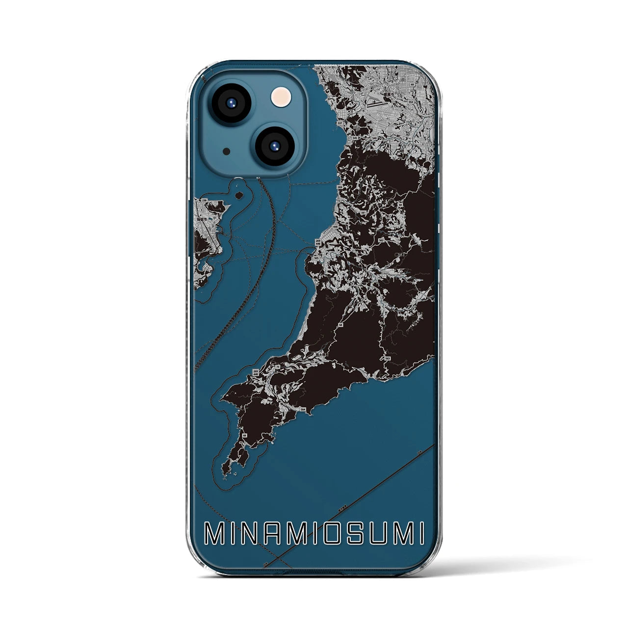 【南大隅(鹿児島県)】地図柄iPhoneケース(クリアタイプ)