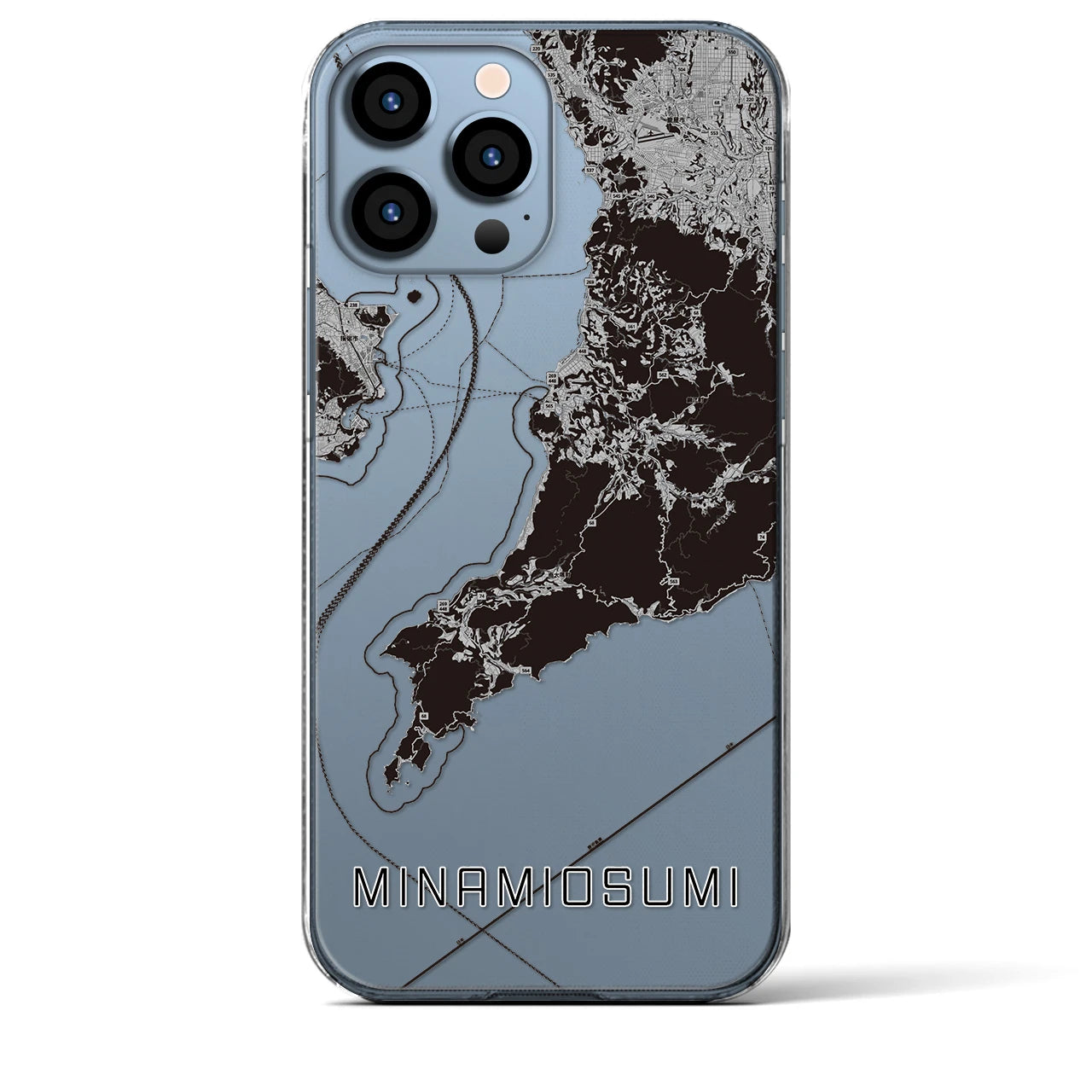 【南大隅(鹿児島県)】地図柄iPhoneケース(クリアタイプ)