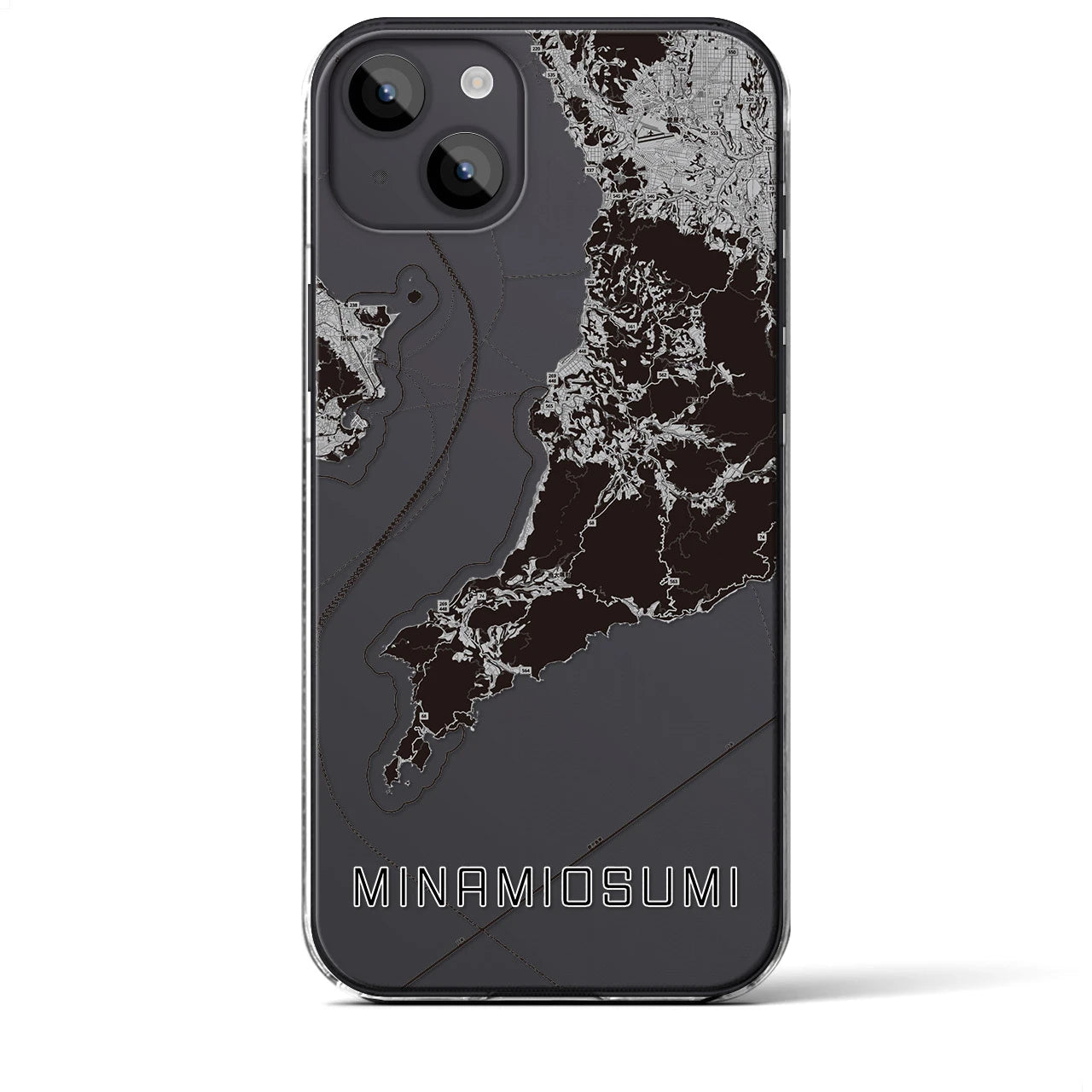 【南大隅(鹿児島県)】地図柄iPhoneケース(クリアタイプ)