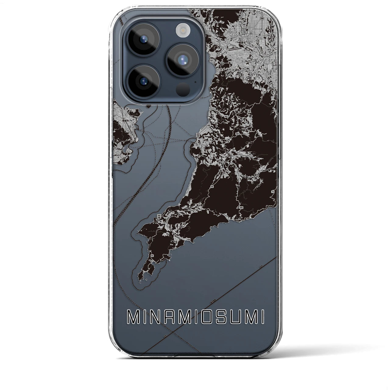 【南大隅(鹿児島県)】地図柄iPhoneケース(クリアタイプ)