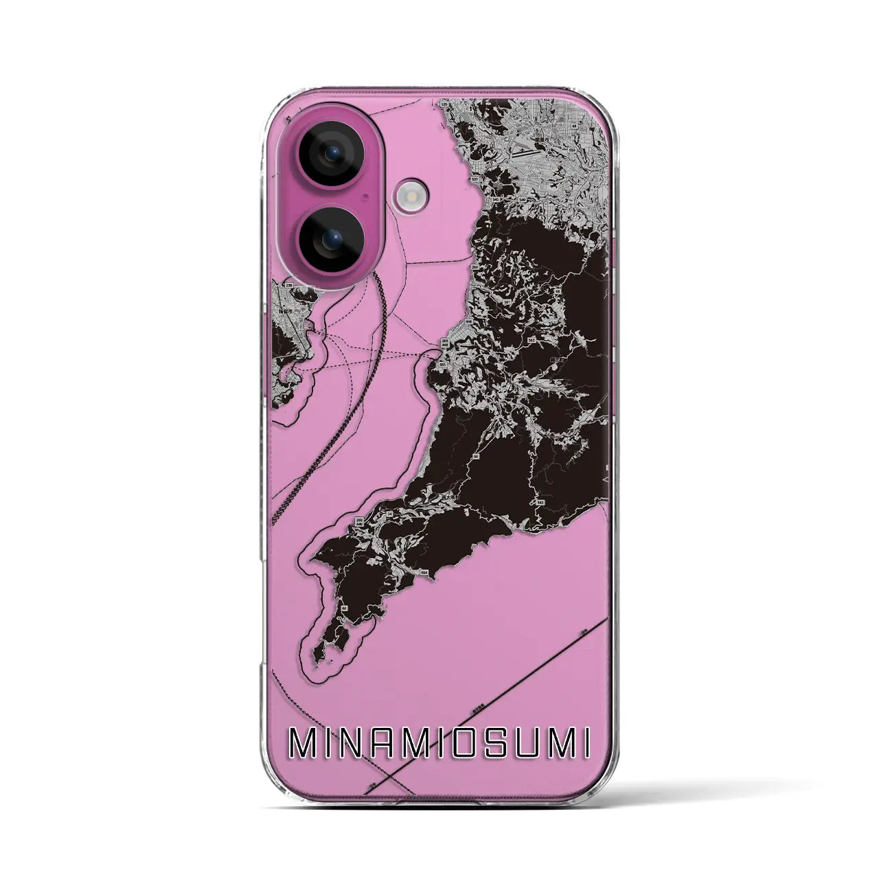 【南大隅(鹿児島県)】地図柄iPhoneケース(クリアタイプ)