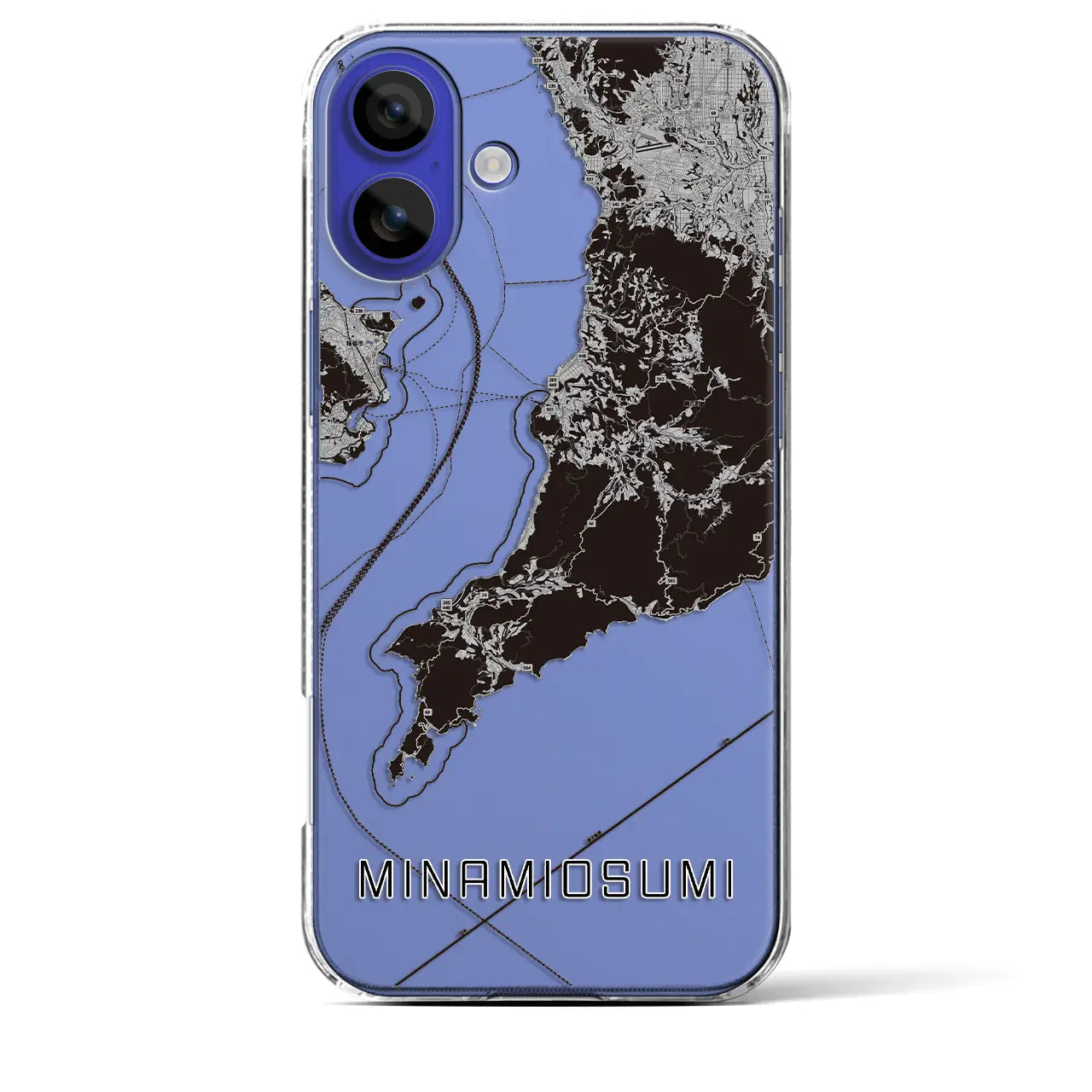 【南大隅(鹿児島県)】地図柄iPhoneケース(クリアタイプ)