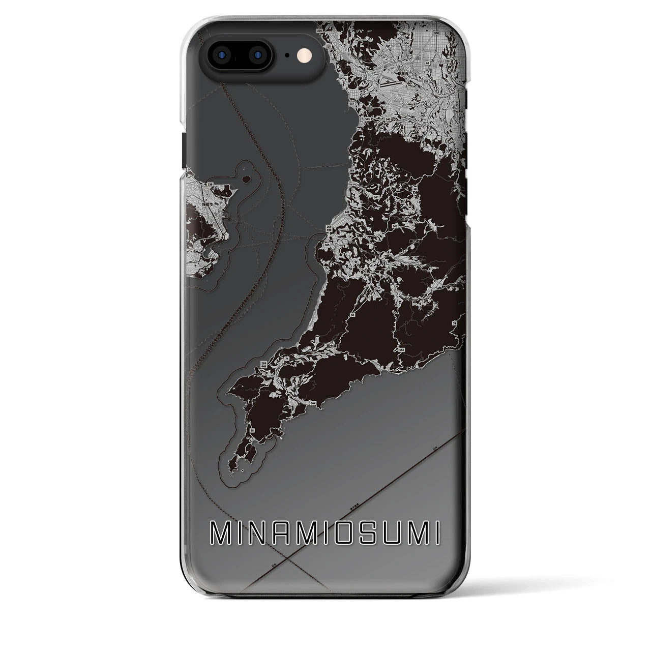 【南大隅(鹿児島県)】地図柄iPhoneケース(クリアタイプ)