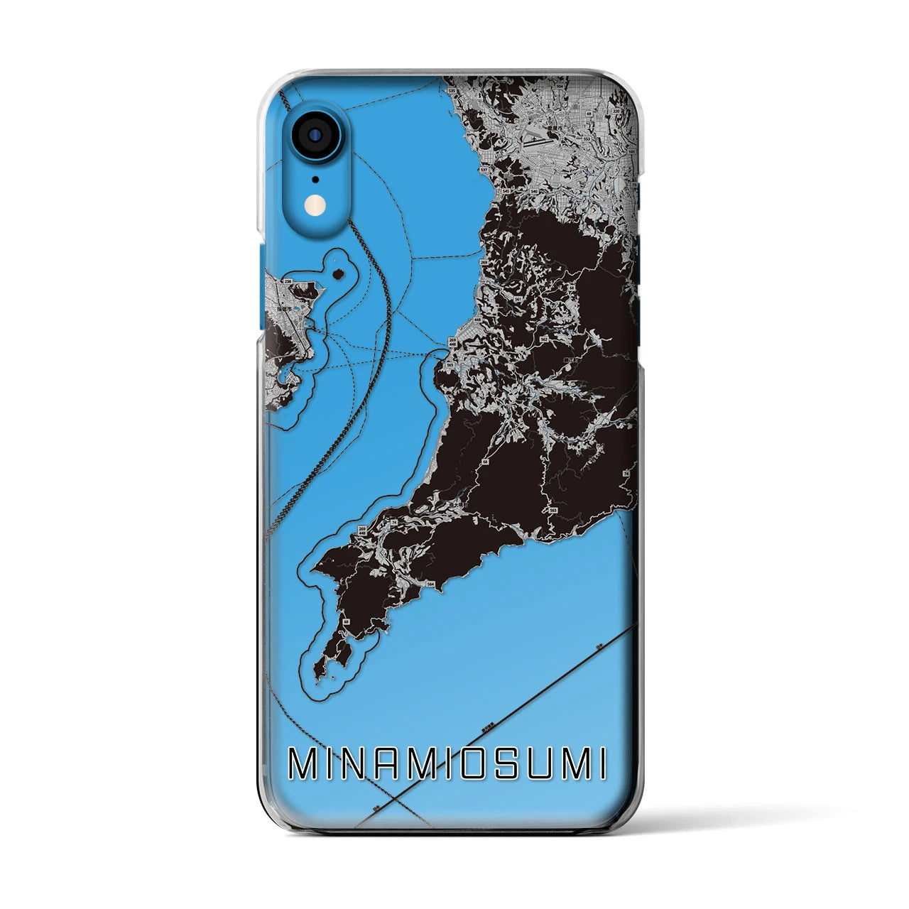 【南大隅(鹿児島県)】地図柄iPhoneケース(クリアタイプ)