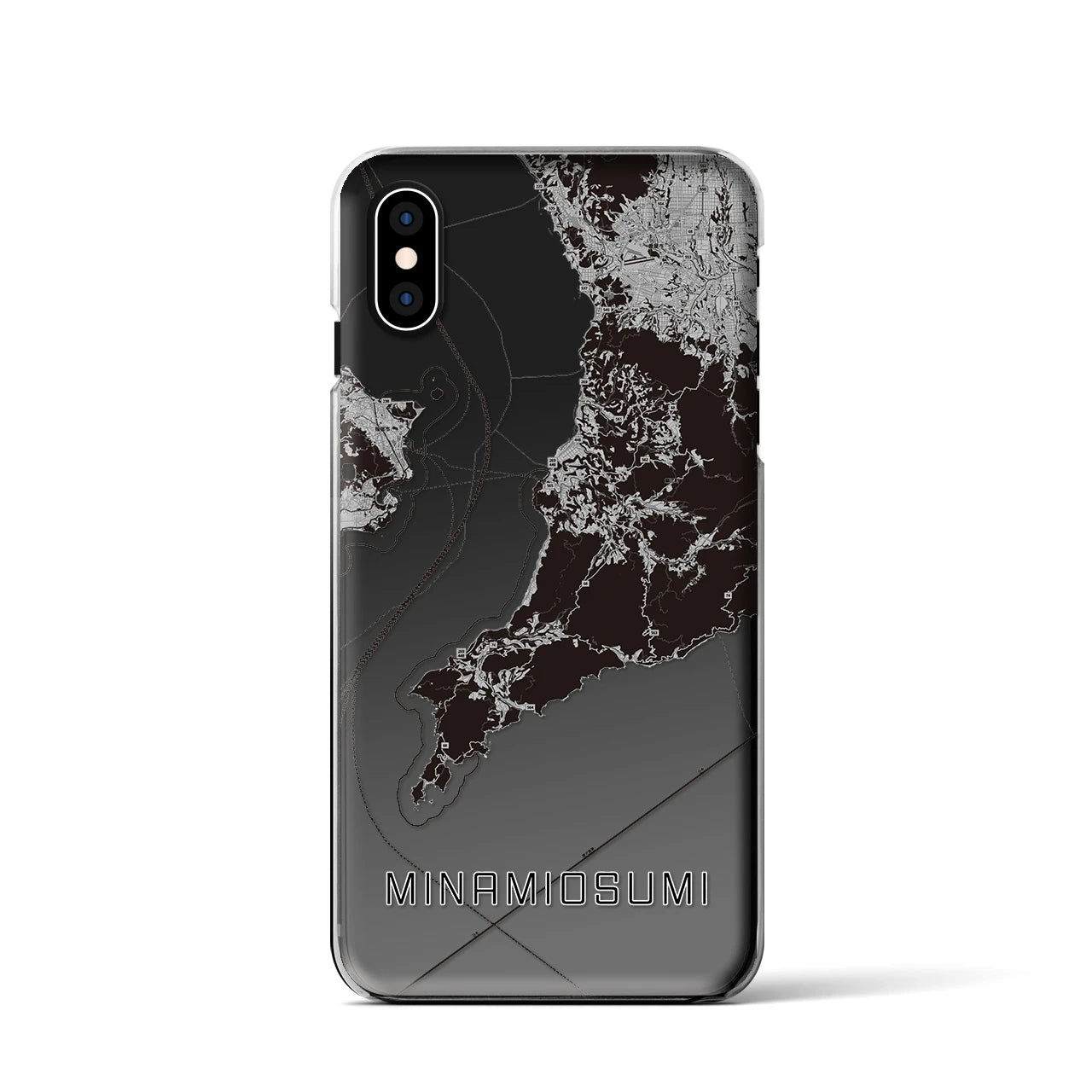 【南大隅(鹿児島県)】地図柄iPhoneケース(クリアタイプ)