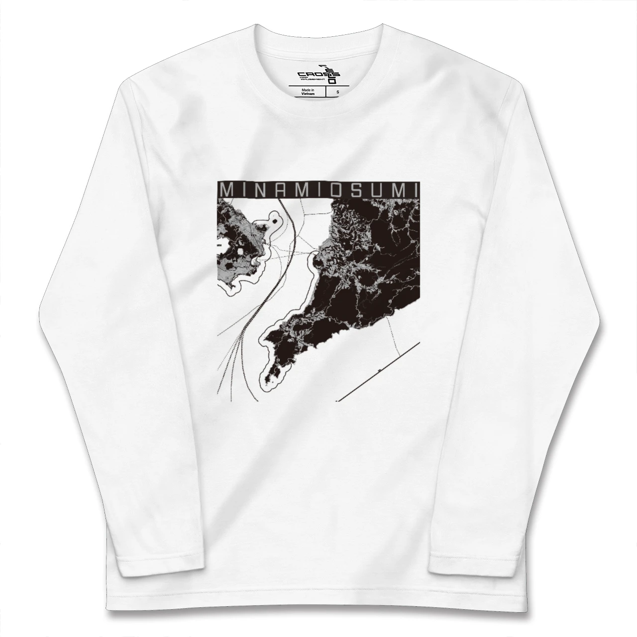 【南大隅(鹿児島県)】地図柄ロングスリーブTシャツ