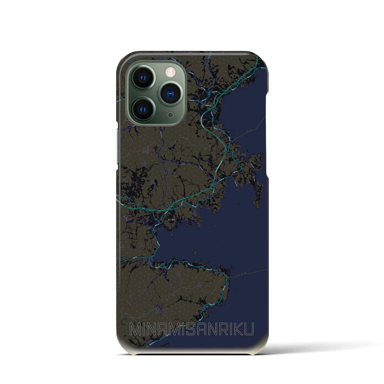 【南三陸(宮城県)】地図柄iPhoneケース(バックカバータイプ)