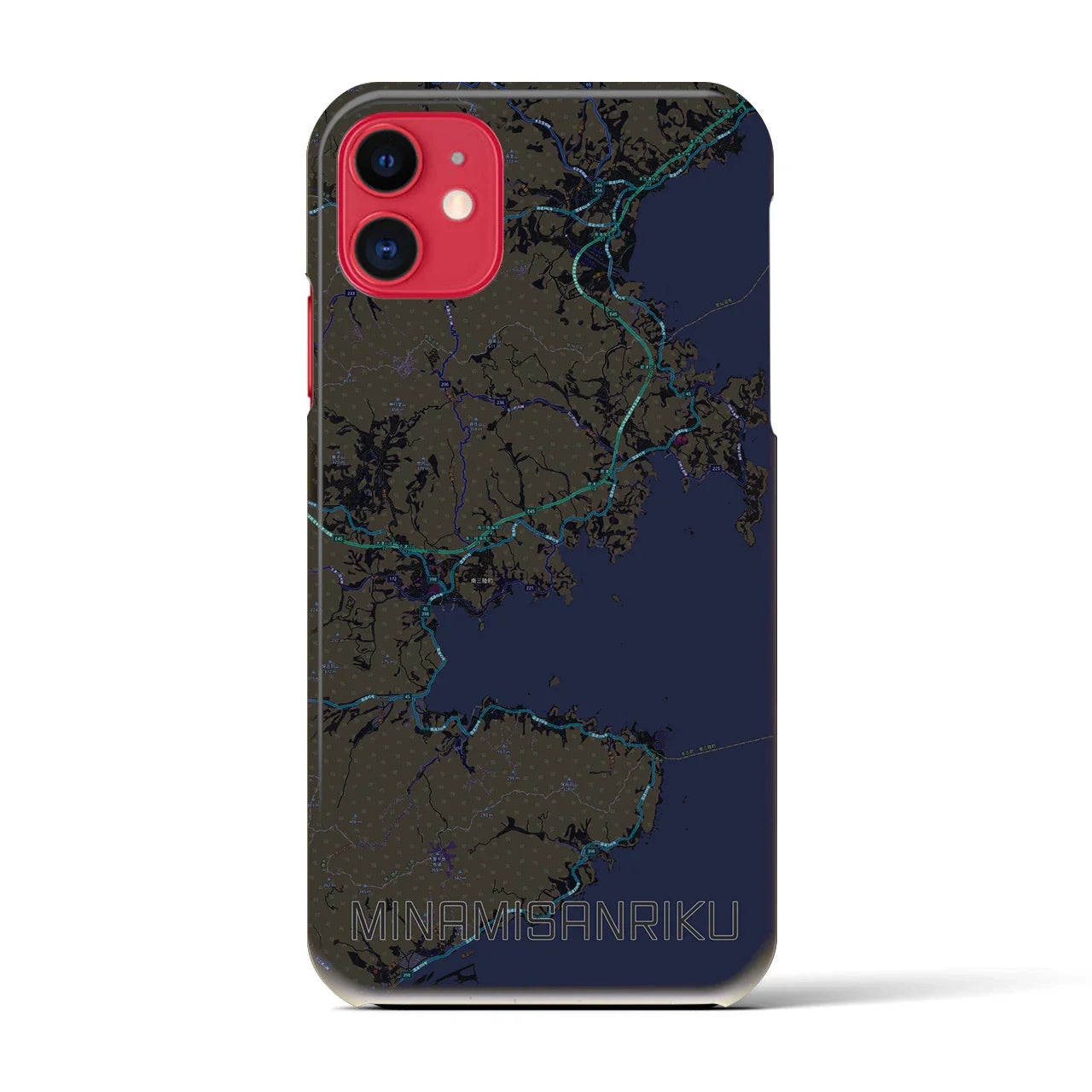 【南三陸(宮城県)】地図柄iPhoneケース(バックカバータイプ)