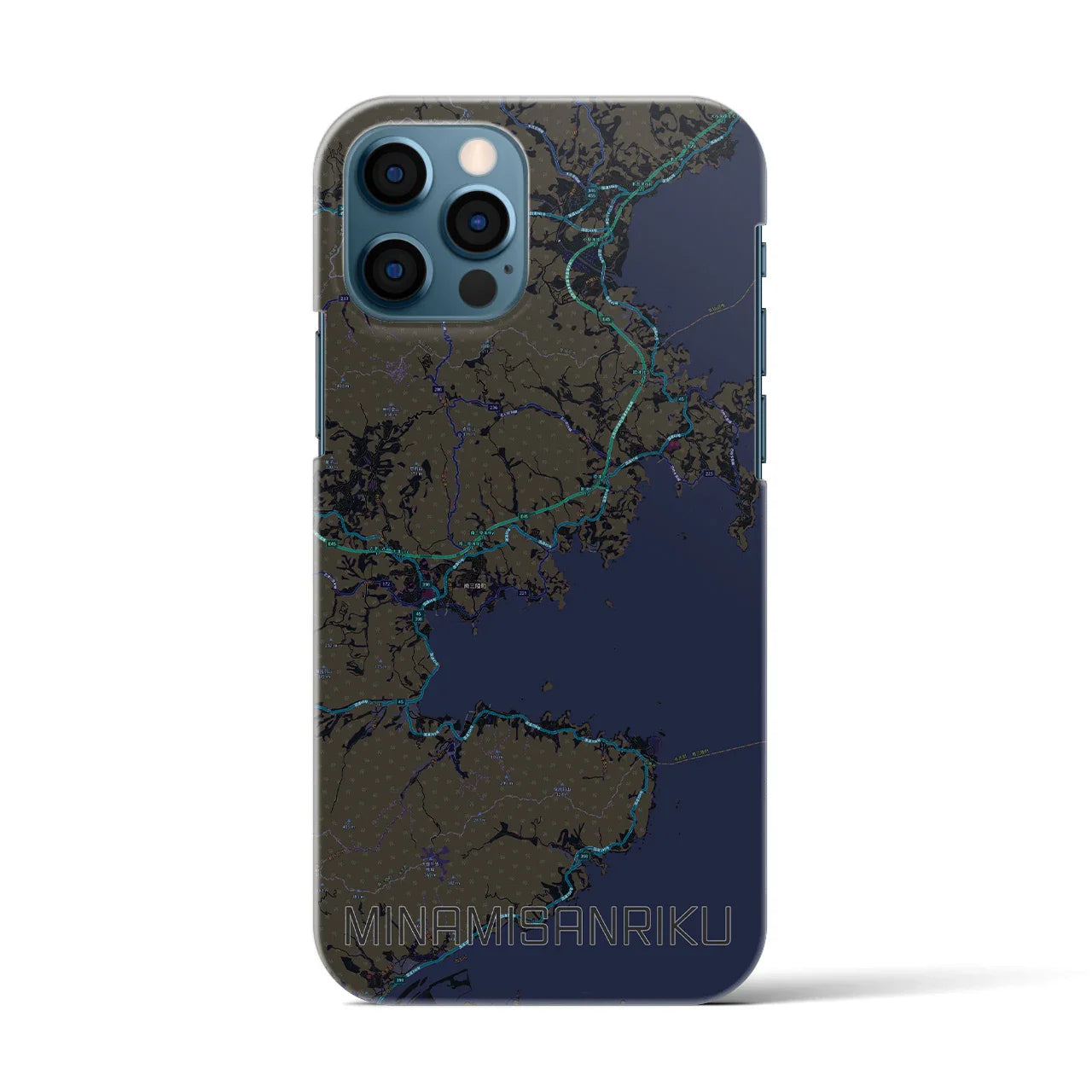 【南三陸(宮城県)】地図柄iPhoneケース(バックカバータイプ)
