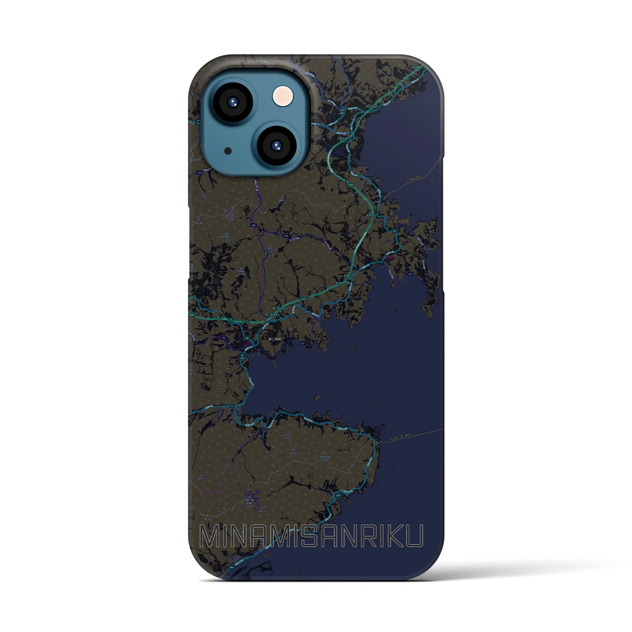 【南三陸(宮城県)】地図柄iPhoneケース(バックカバータイプ)