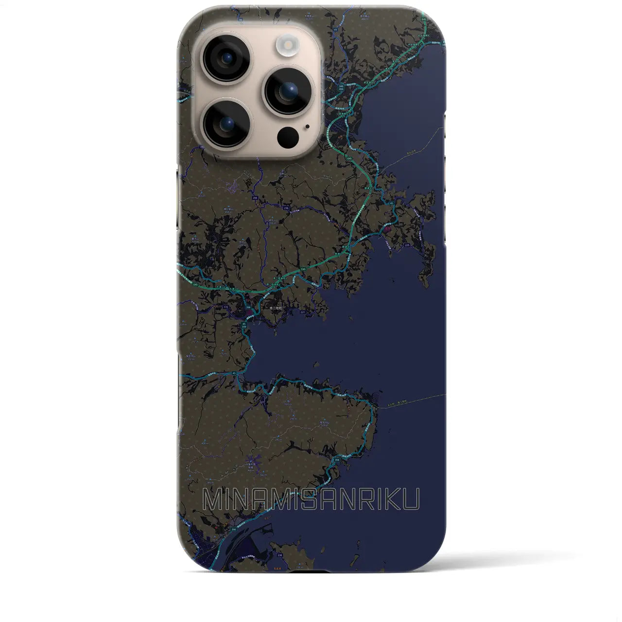 【南三陸(宮城県)】地図柄iPhoneケース(バックカバータイプ)