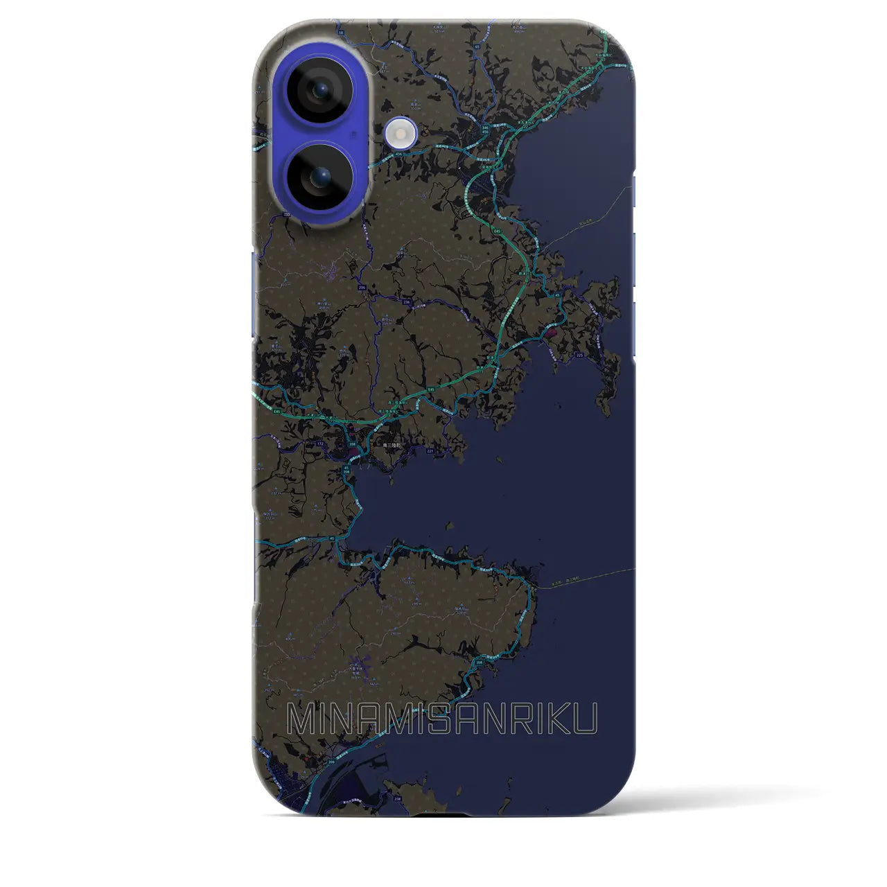 【南三陸(宮城県)】地図柄iPhoneケース(バックカバータイプ)
