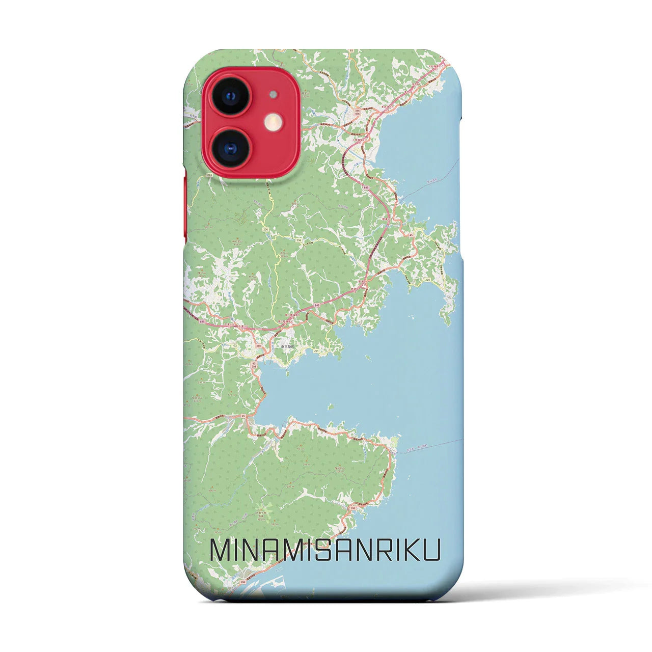 【南三陸(宮城県)】地図柄iPhoneケース(バックカバータイプ)