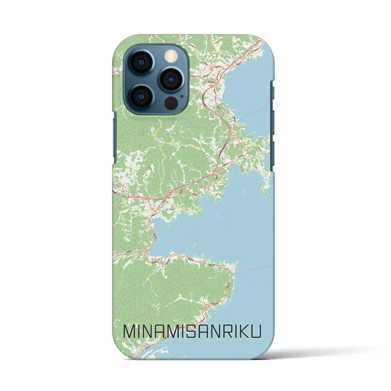 【南三陸(宮城県)】地図柄iPhoneケース(バックカバータイプ)