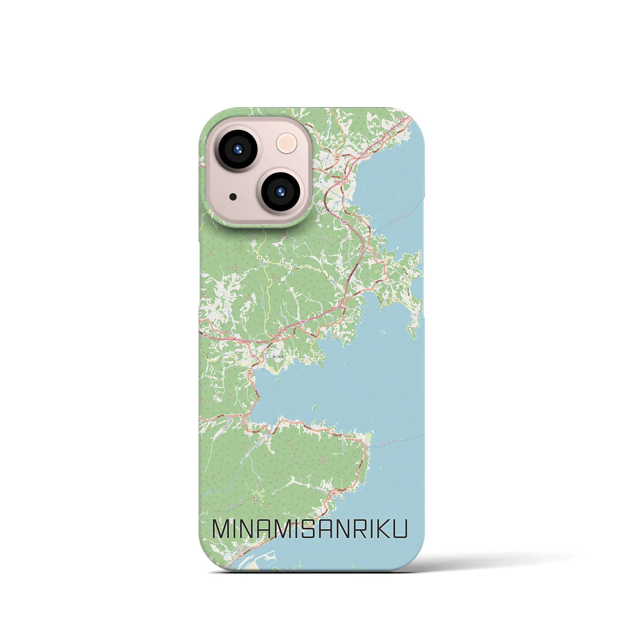 【南三陸(宮城県)】地図柄iPhoneケース(バックカバータイプ)