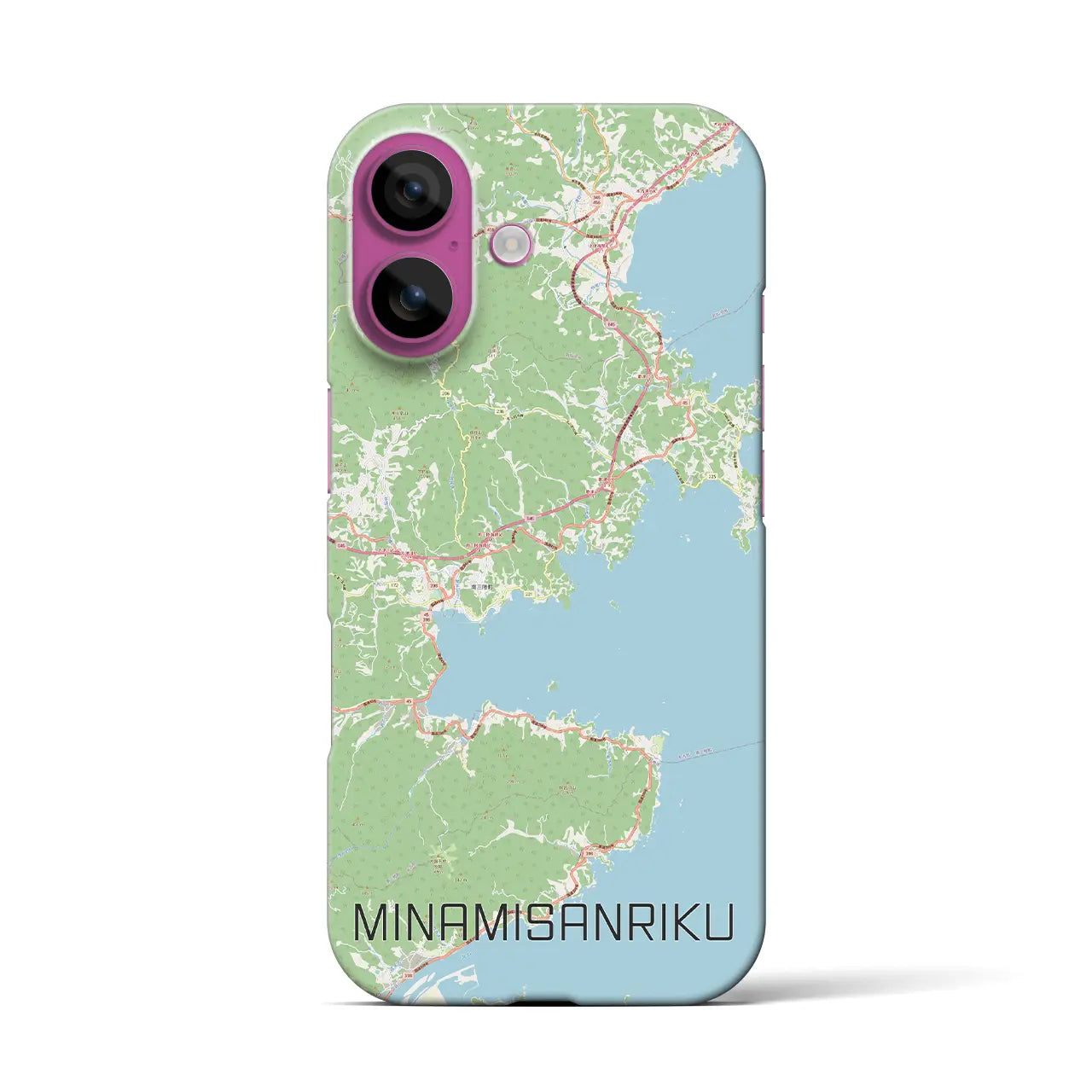【南三陸(宮城県)】地図柄iPhoneケース(バックカバータイプ)