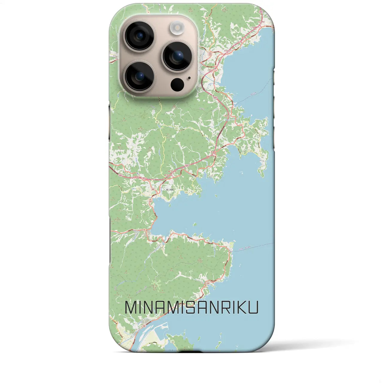 【南三陸(宮城県)】地図柄iPhoneケース(バックカバータイプ)