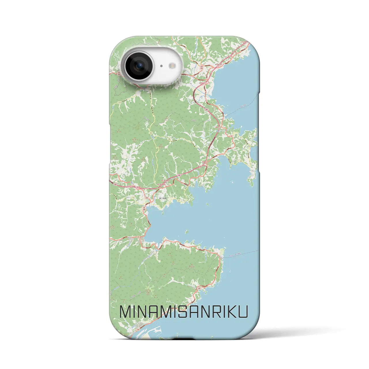 【南三陸(宮城県)】地図柄iPhoneケース(バックカバータイプ)
