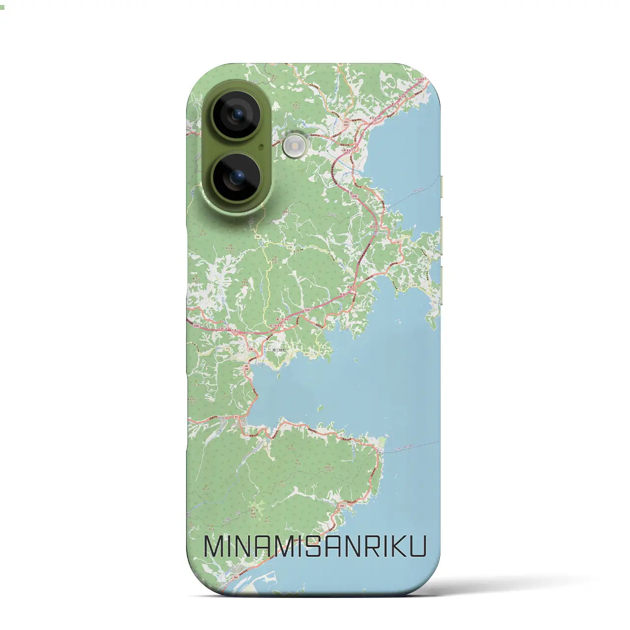 【南三陸(宮城県)】地図柄iPhoneケース(バックカバータイプ)