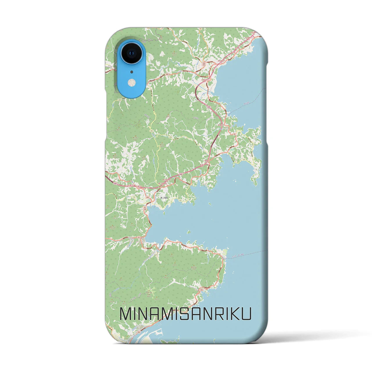 【南三陸(宮城県)】地図柄iPhoneケース(バックカバータイプ)