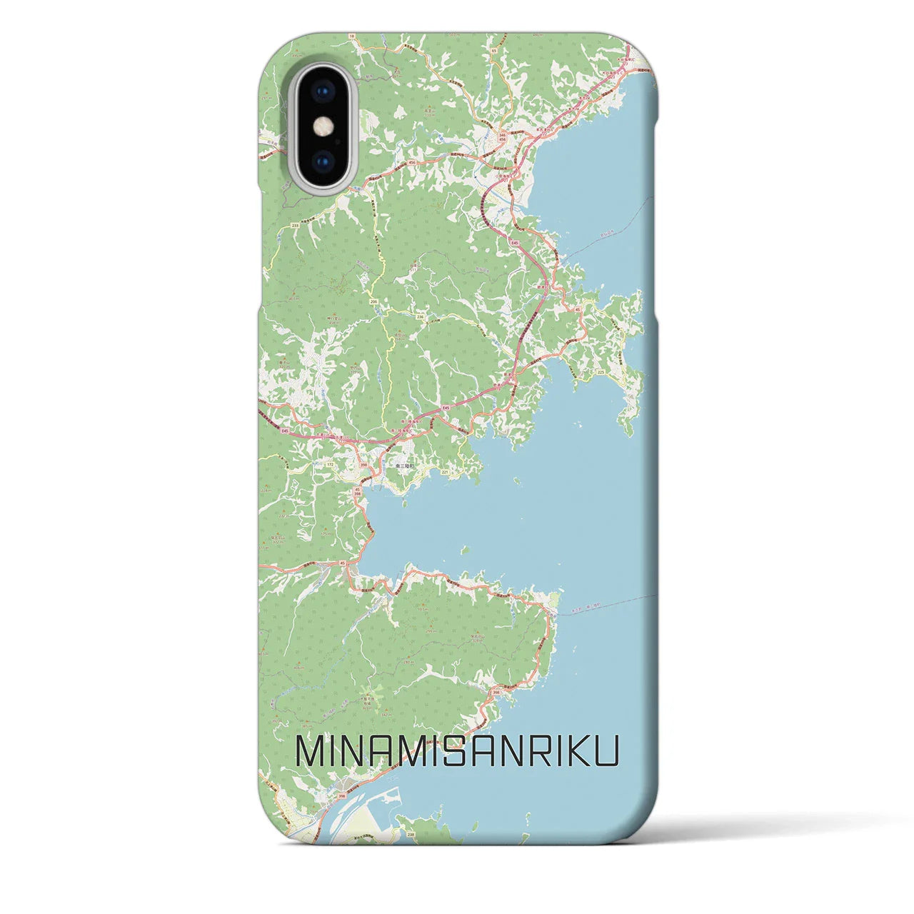 【南三陸(宮城県)】地図柄iPhoneケース(バックカバータイプ)