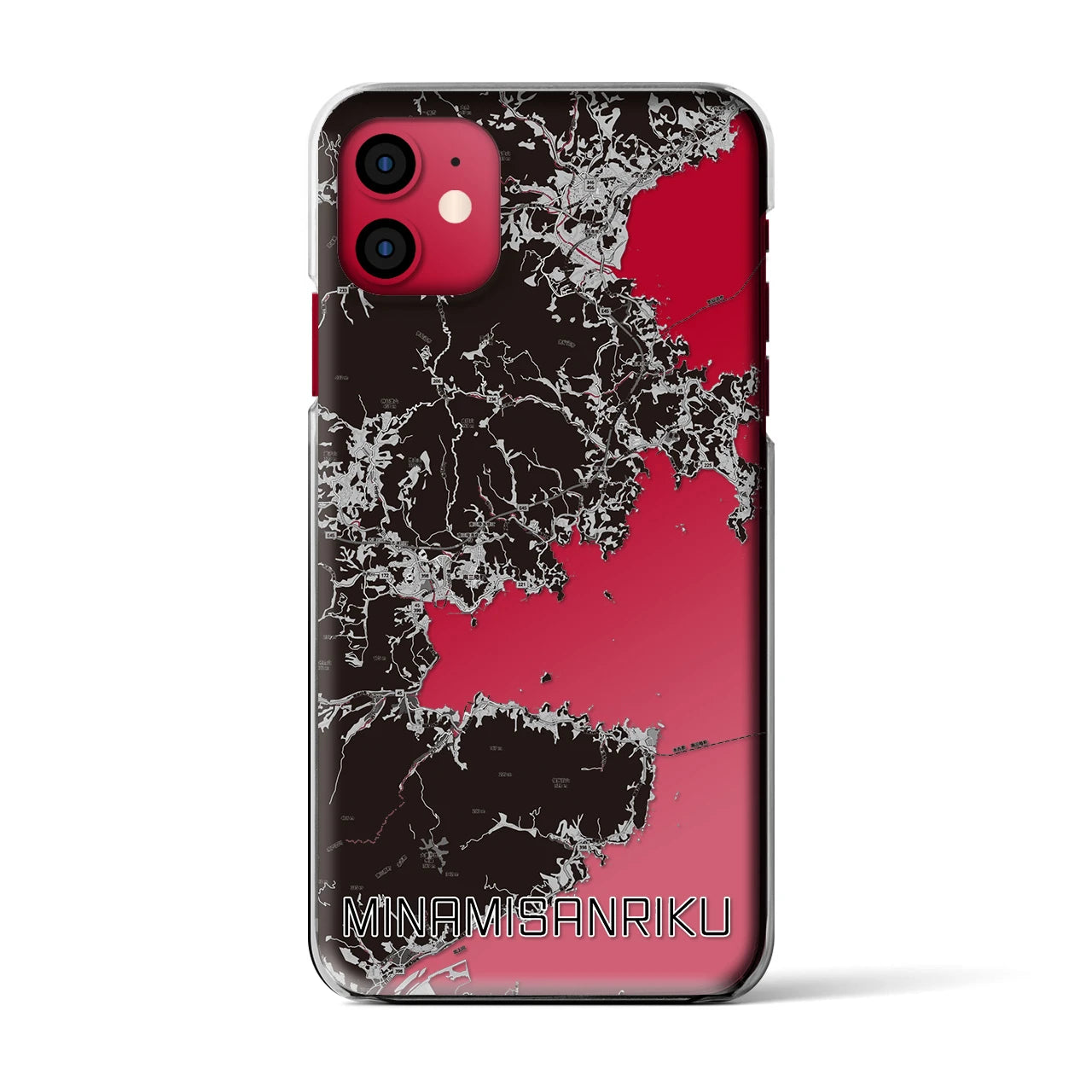 【南三陸(宮城県)】地図柄iPhoneケース(クリアタイプ)