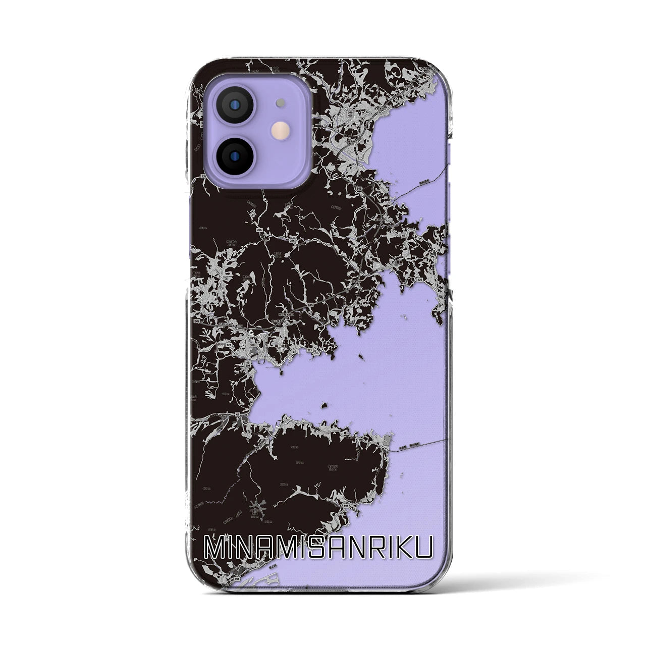 【南三陸(宮城県)】地図柄iPhoneケース(クリアタイプ)