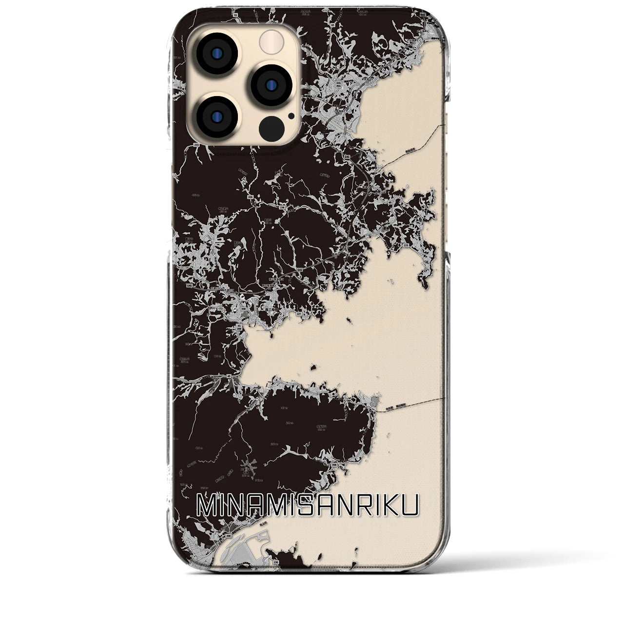 【南三陸(宮城県)】地図柄iPhoneケース(クリアタイプ)