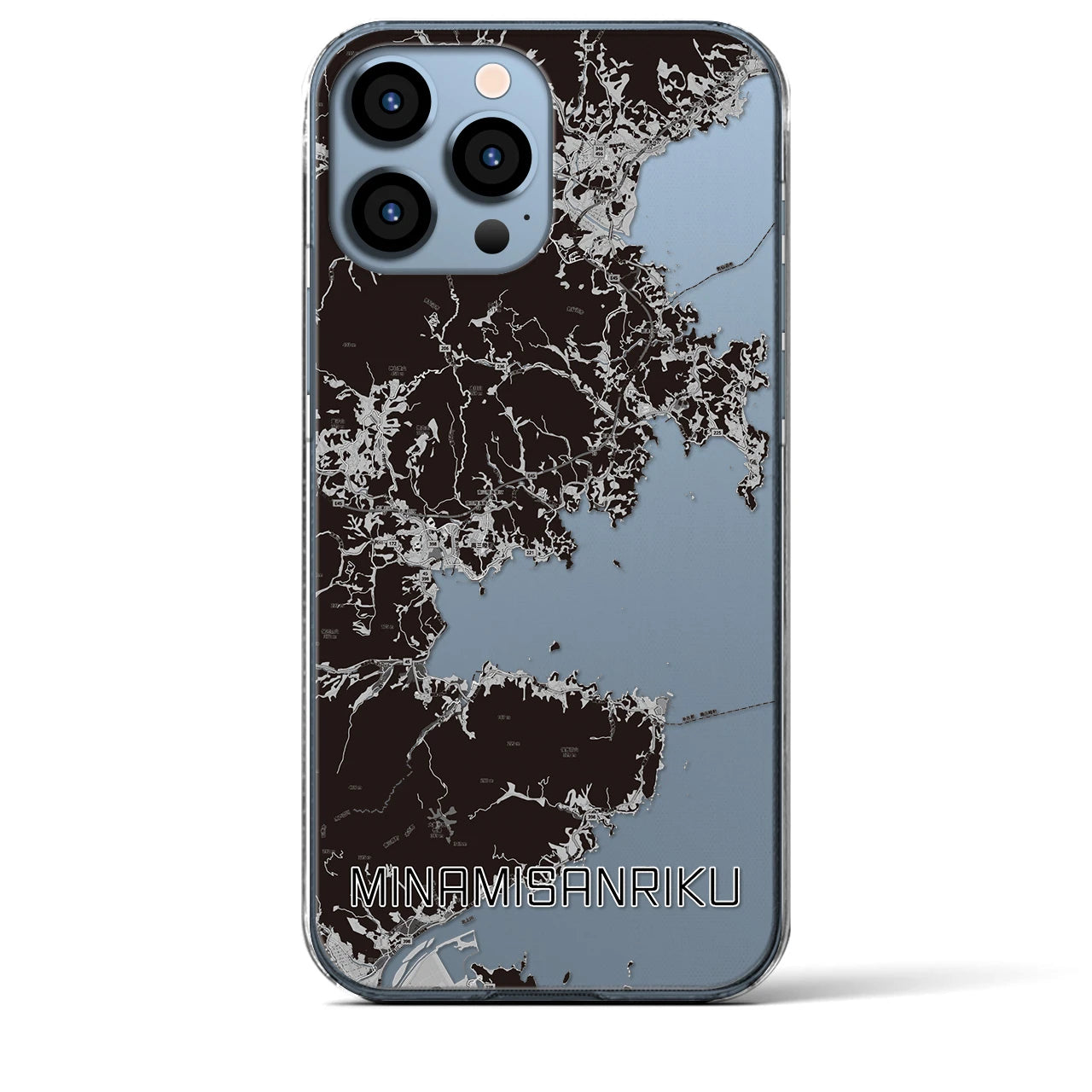 【南三陸(宮城県)】地図柄iPhoneケース(クリアタイプ)